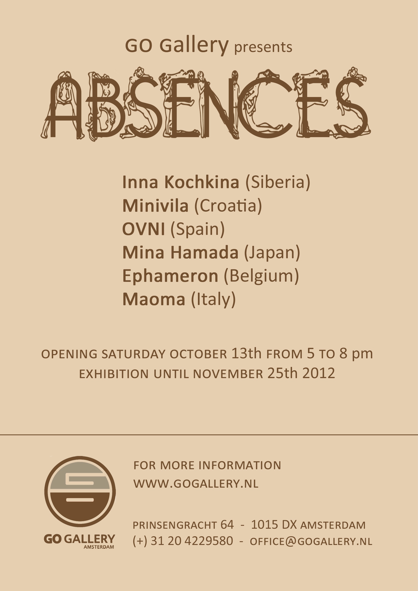 "Absence" @ Go Gallery, Amsterdam 